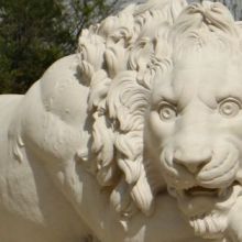 Lions at Base of Obelisk - Private Estate, Oxfordshire
