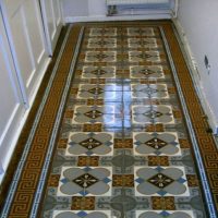Victorian tiles after restoration