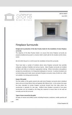 Best Practice Guide for the Installation of Stone Fireplace Surrounds
