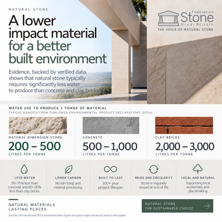 Natural Stone: A Lower Impact Material for a Better Built Environment
